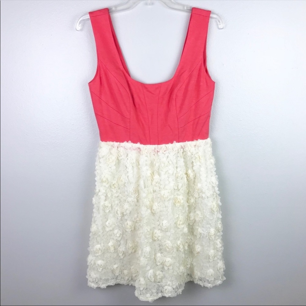 NWT Ark & Co | Pink & Ivory Floral Cocktail Mini Dress M